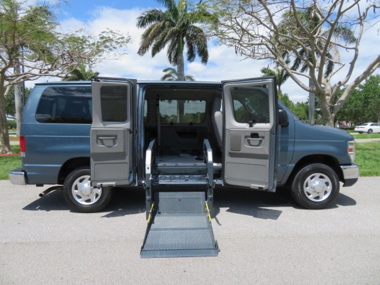 2013 Dark Blue /Gray Ford E-Series Wagon XLT (1FMNE1BW4DD) with an 4.6L V8 engine, Automatic transmission, located at 4301 Oak Circle #19, Boca Raton, FL, 33431, (954) 561-2499, 26.388861, -80.084038 - You are looking at a Gorgeous 2013 Ford E150 XLT Handicap Wheelchair Conversion Van with 22K Original Miles, Tie Down System, Power Electric VMI Side Entry Wheelchair Lift, Back Up Camera, Factory Navigation and Much Much More. This van is Awesome. This is a Nice Rust Free Van with a Clean Carfax, C - Photo#37